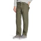 Dickies Men's Big & Tall Relaxed Straight Fit Sanded Duck Canvas Carpenter Jeans - Moss (green)