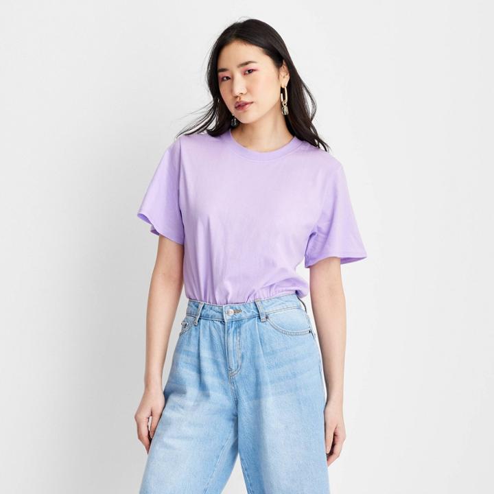 Women's Short Sleeve Everyday Bodysuit - Future Collective With Gabriella Karefa-johnson Lavender Xxs, Purple