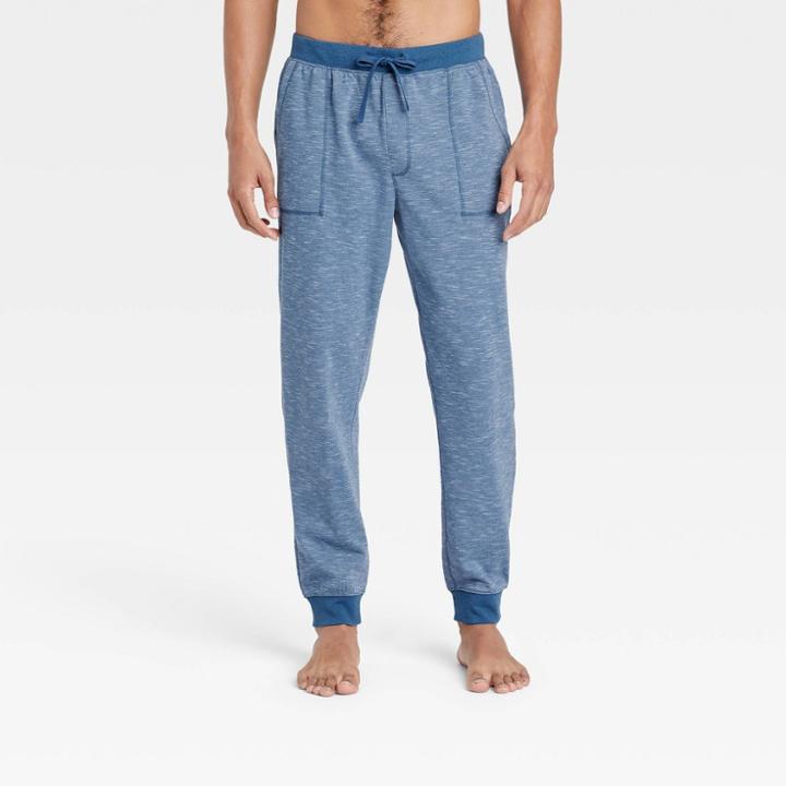 Men's Double Weave Jogger Pajama Pants - Goodfellow & Co Blue