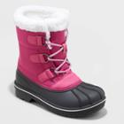 Kids' Kit Lace-up Winter Boots - Cat & Jack Purple