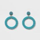 Sugarfix By Baublebar Beaded Hoop Earrings - Turquoise, Girl's