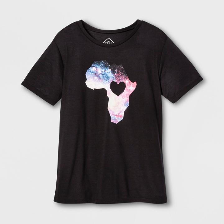 Well Worn Women's Short Sleeve Africa Heart T-shirt - Black