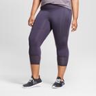 Women's Plus-size Embrace Jacquard Mesh Leggings - C9 Champion Dark Gray