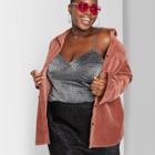 Women's Plus Size Leopard Print V-neck Cami Top - Wild Fable Silver 1x, Women's,