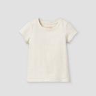 Toddler Girls' Solid Short Sleeve T-shirt - Cat & Jack Cream