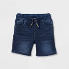Toddler Boys' Super Stretch Pull-on Jean Shorts - Cat & Jack Dark Blue