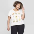 Women's Plus Size Short Sleeve Flower Chart Graphic T-shirt - Fifth Sun (juniors') - White