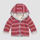 Burt's Bees Baby Baby Organic Cotton Sleigh Ride Fair Isle Reversible Quilted Jacket - Red 0-3m, Kids Unisex