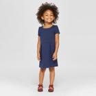 Toddler Girls' Uniform Knit Jumper - Cat & Jack Navy 5t, Girl's, Blue
