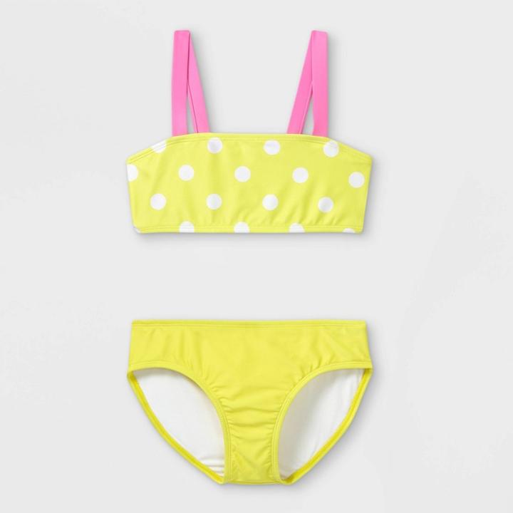 Girls' Polka Dot Print Bikini Set - Cat & Jack Yellow
