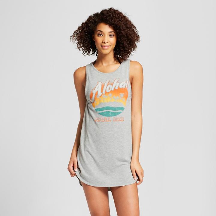 Women's Graphic Tank Cover Up Dress - Xhilaration Gray