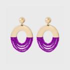 Sugarfix By Baublebar Embellished Hoop Earrings - Purple, Women's