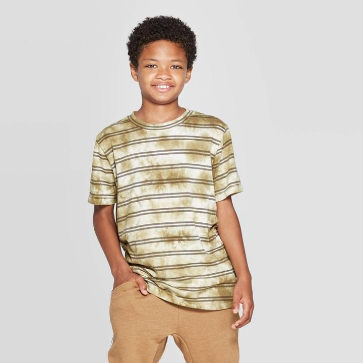 Boys' Short Sleeve Tie Dye T-shirt - Art Class Green