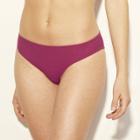 Women's Sun Coast Cheeky Textured Bikini Bottom - Shade & Shore Berry