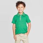 Toddler Boys' Specialty Jersey Short Sleeve Polo Shirt - Cat & Jack Heather Green