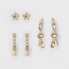 Sugarfix By Baublebar Adorned Stud Earring Set - Gold, Girl's