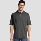 Hanes Men's Short Sleeve X-temp Performance Pique Polo Shirt - Charcoal Heather