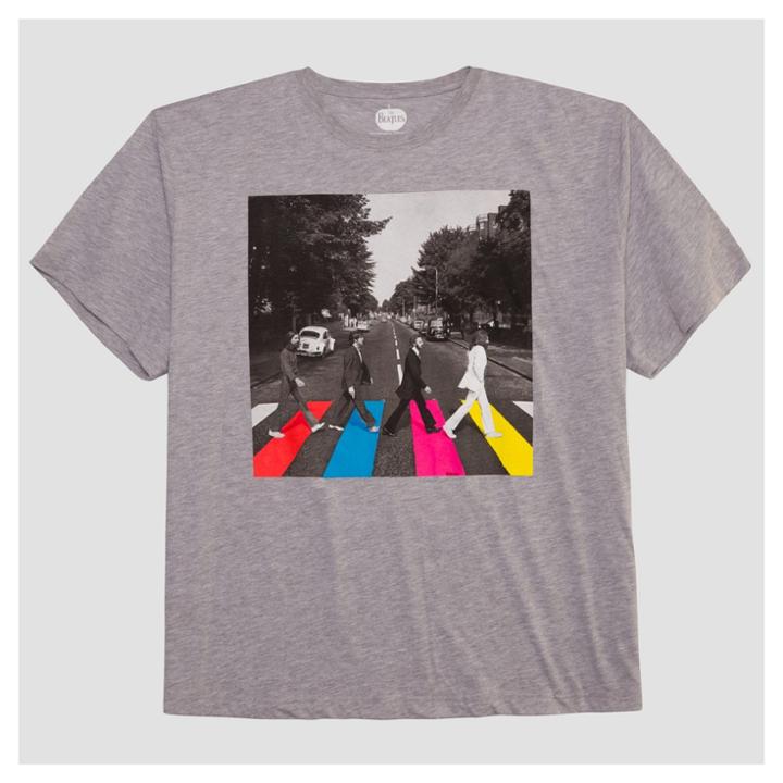 The Beatles Men's Beatles Big & Tall Abbey Road Graphic T-shirt - Heather Gray