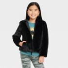 Girls' Faux Fur Jacket - Cat & Jack Black