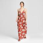 Women's Strappy Floral Maxi Dress - Xhilaration Terracotta