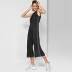 Women's Sleeveless Bodre Jumpsuit With Lurex Tape - Wild Fable Black