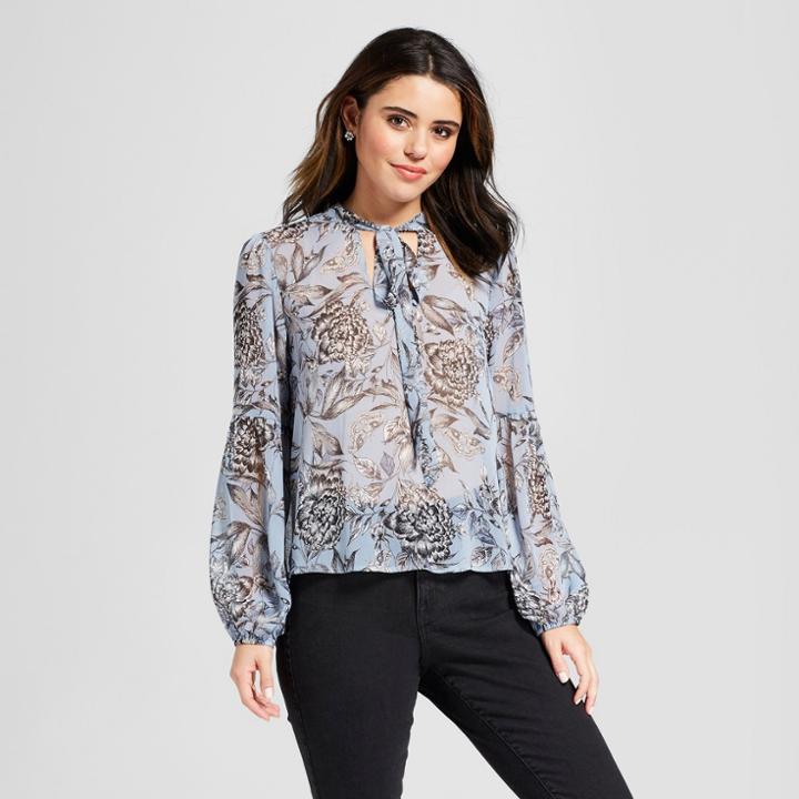 Women's Cropped Pullover Sweater - Xhilaration Blue