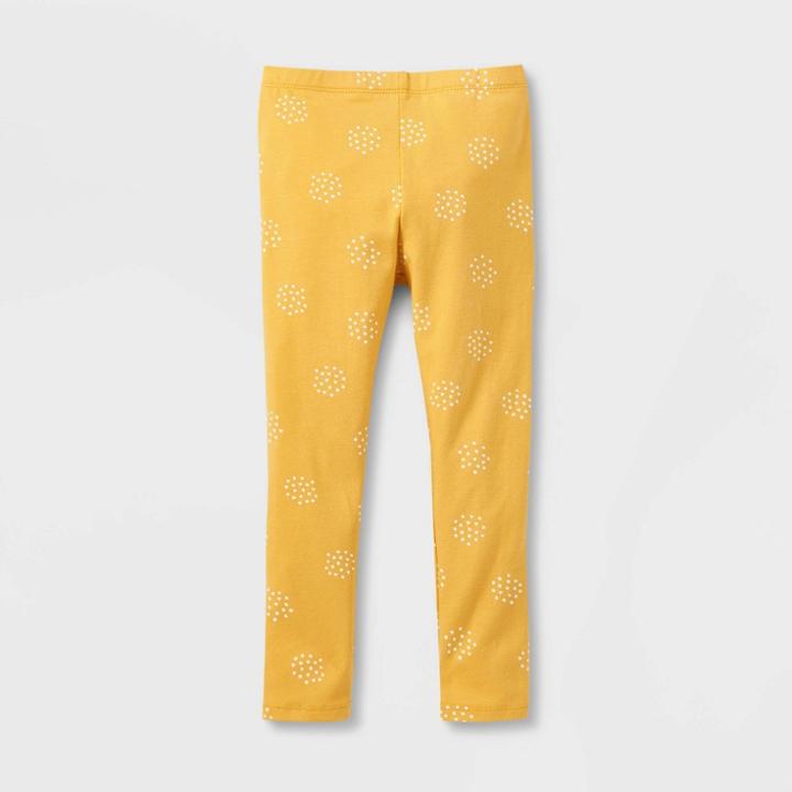 Toddler Girls' Dot Leggings - Cat & Jack Yellow