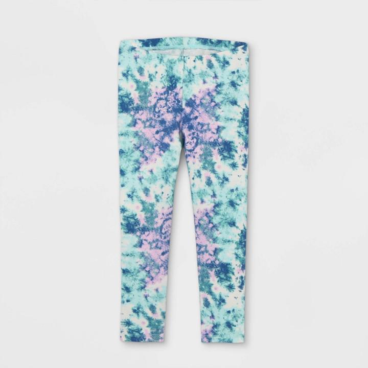 Toddler Girls' Tie-dye Leggings - Cat & Jack Blue