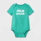 Baby Boys' Milk Short Sleeve Bodysuit - Cat & Jack Light Green Newborn