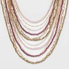 Beaded Chain Necklace - A New Day Assorted Purples