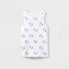 Toddler Girls' Rainbow Unicorn Tank Top - Cat & Jack White