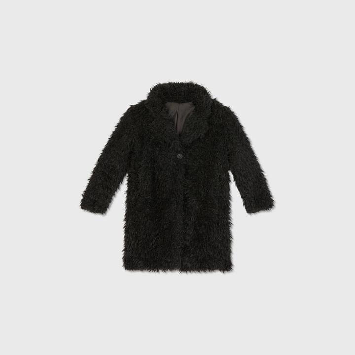 Girls' Sherpa Coat - Art Class Black