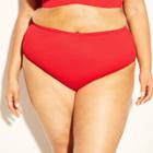 Women's Pique High Waist Bikini Bottom - Kona Sol Red