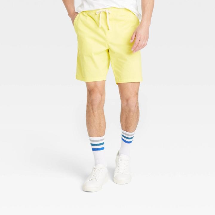 Men's 8 Relaxed Fit Pull-on Shorts - Goodfellow & Co Yellow