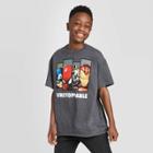 Petiteboys' Marvel Unstoppable Short Sleeve T-shirt - Charcoal Xs, Boy's, Gray