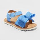 Toddler Girls' Eliora Bow Slide Sandals - Cat & Jack Blue
