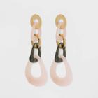 Shell Acrylic Dangle Earrings - A New Day , Women's, Black
