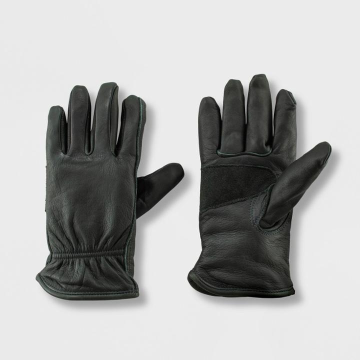 Men's Nylon Lined Leather Gloves - Goodfellow & Co Black