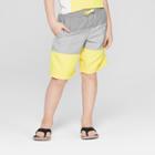 Boys' Color Block Swim Trunks - Cat & Jack Gray/yellow