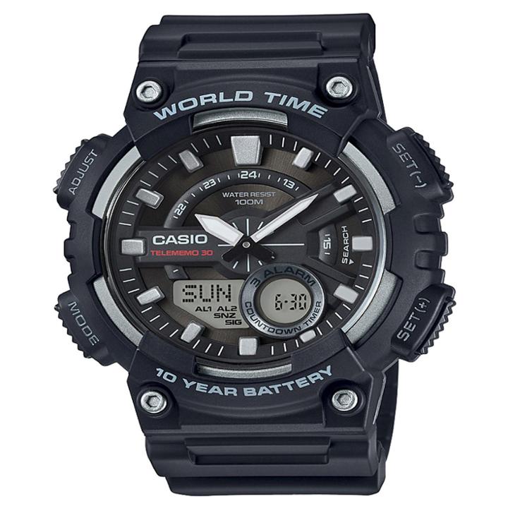Casio Men's Ana-digi Watch, Black - Aeq110w-1avcf