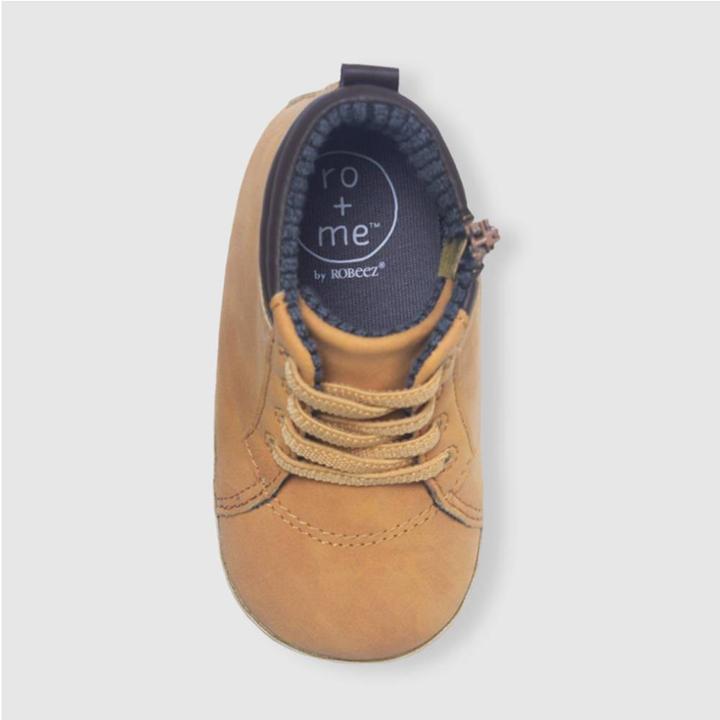 Ro+me By Robeez Baby Boys' Tim Work Boots - Tan 0-6m, Boy's, Brown