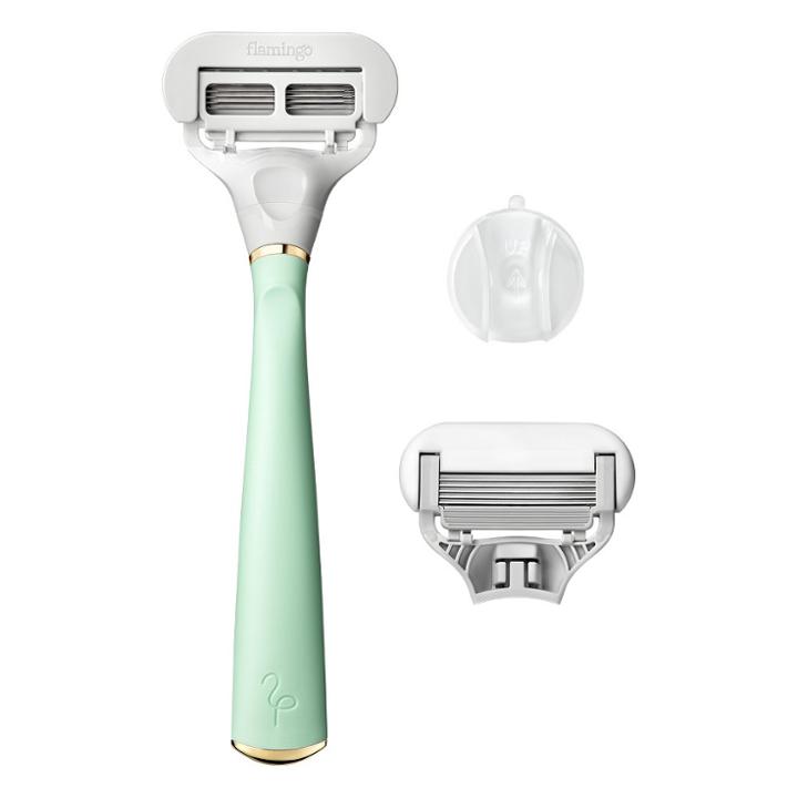 Flamingo Women's 5-blade Razor With Replacement Blade Cartridge -