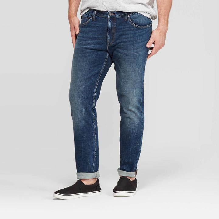 Men's Tall 36 Skinny Jeans - Goodfellow & Co Medium Vintage Denim Wash