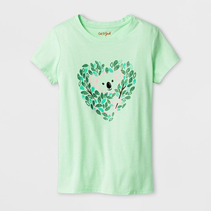 Girls' Short Sleeve Koala Graphic T-shirt - Cat & Jack Green