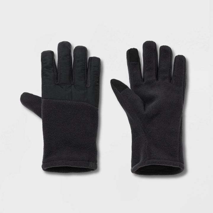 Men's Mixed Fleece Gloves - All In Motion Black