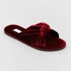 Women's Gracie Velvet Slide Slippers - Stars Above Burgundy