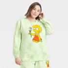 The Simpsons Women's Lisa Simpson Plus Size Graphic Sweatshirt - Green