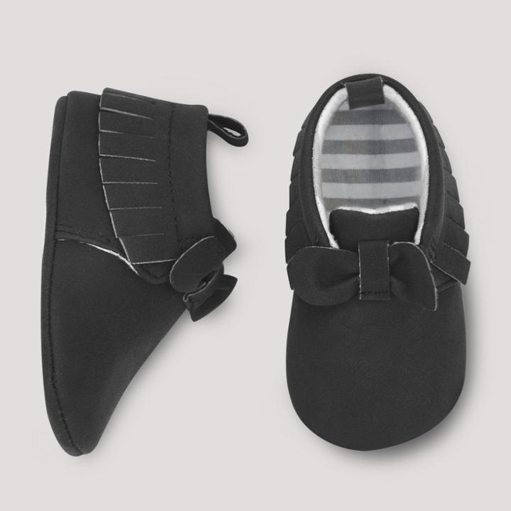 Baby Girls' Moccasin Shimmer Suede - Cloud Island Black