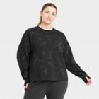 Women's Plus Size French Terry Crewneck Sweatshirt - All In Motion Black