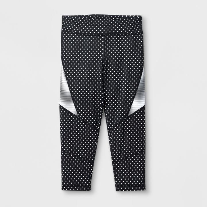 Girls' Polka Dot Capri Leggings - C9 Champion Black